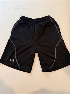 Under Armour Black Athletic Shorts with Gray Stitching